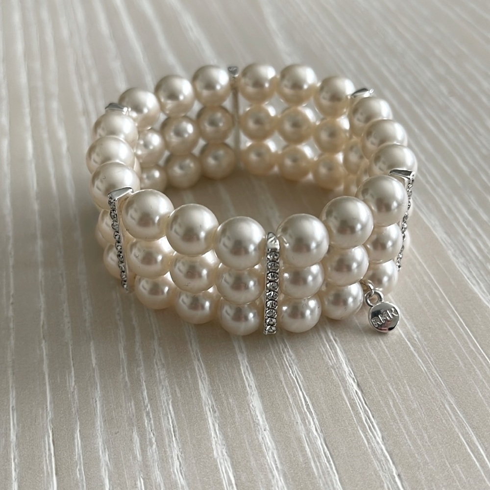 Faux Pearl Cuff Bracelet